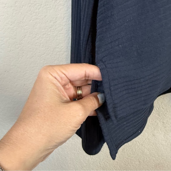 Free People Movement Ribbed Turtleneck Can't Handle This Dark Navy Blue Size LG - Picture 6 of 15